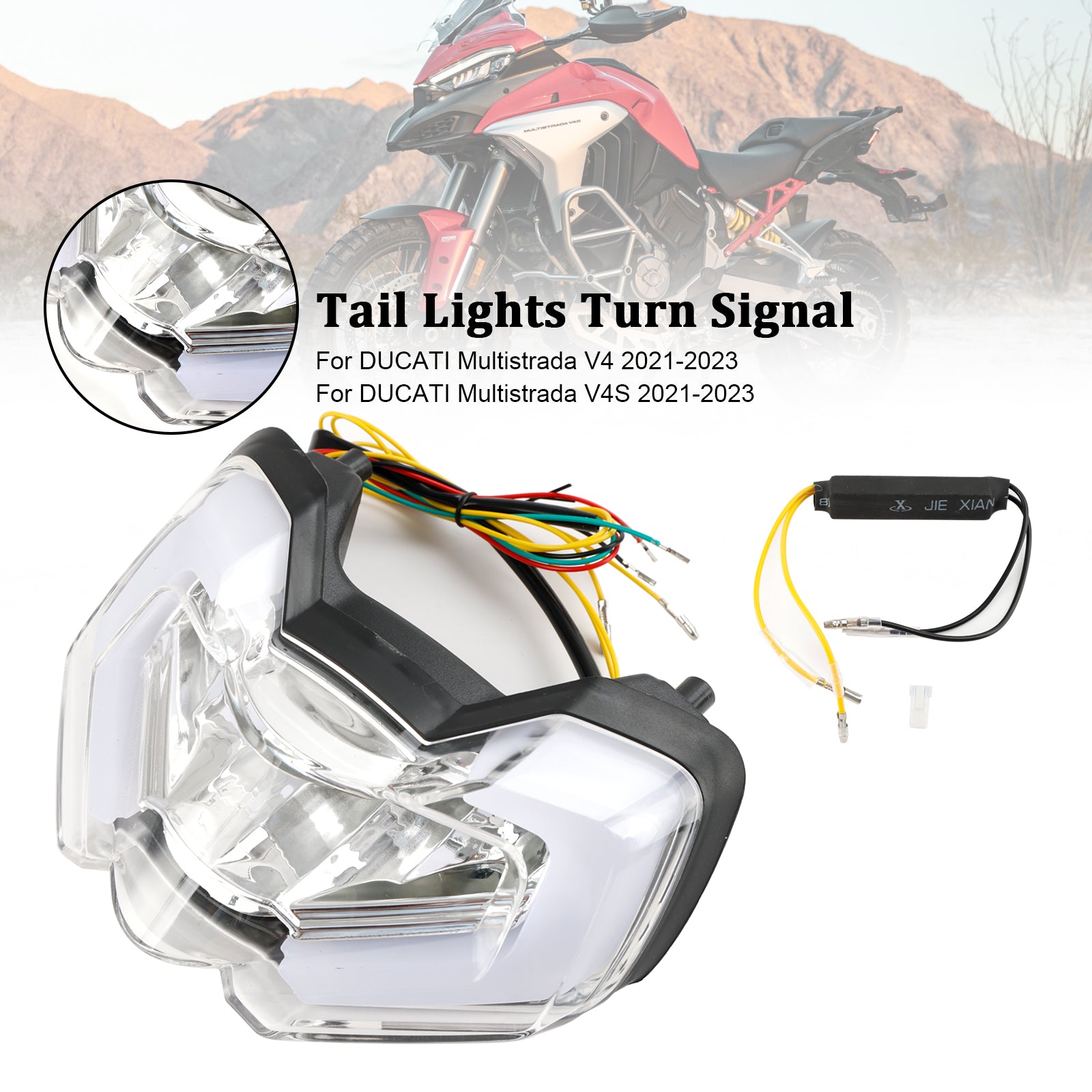 Tail Light Integrated Turn Signals For DUCATI Multistrada V4S V4 110 21-23