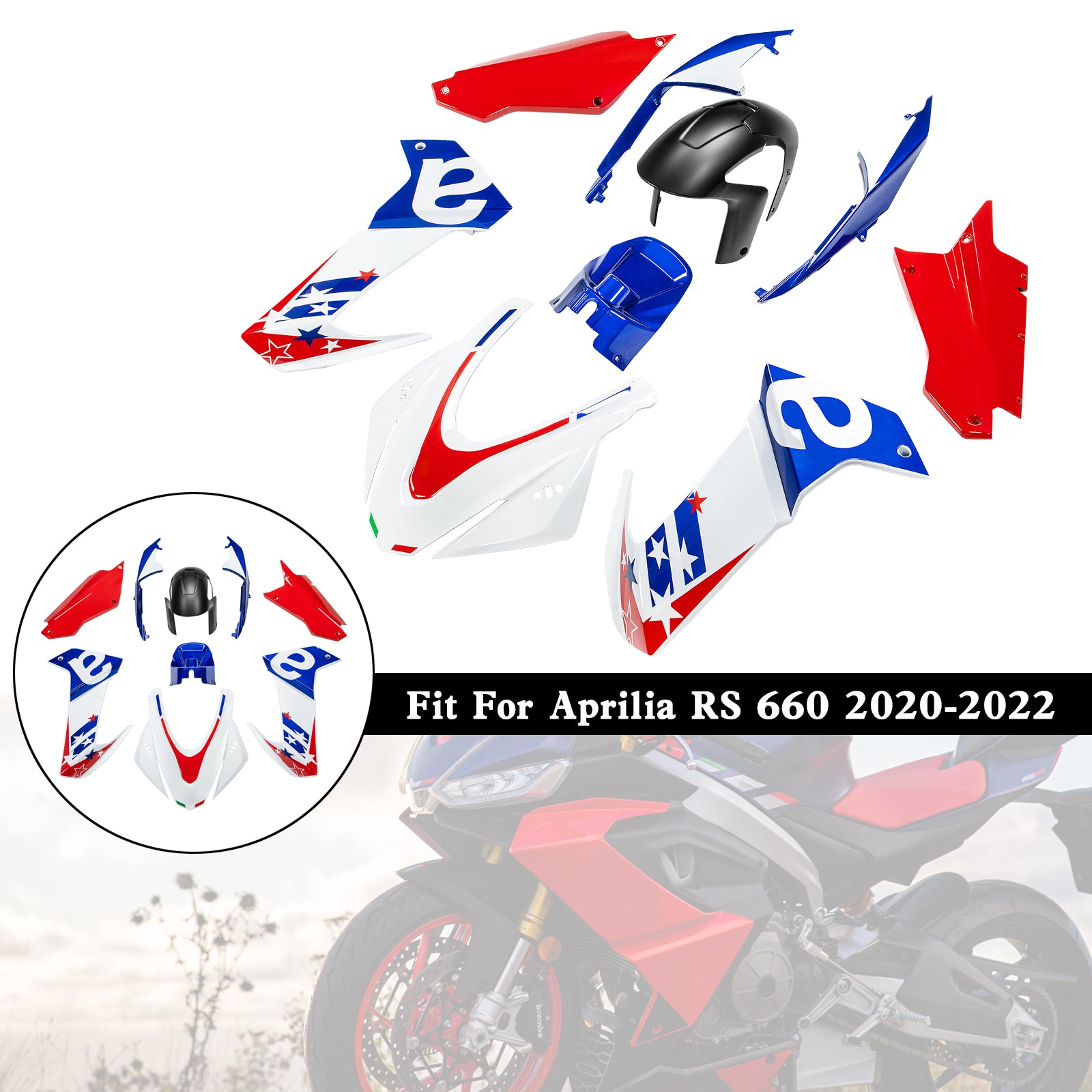 Amotopart (2020-2024) Aprilia RS 660 Fairing Kit Collection