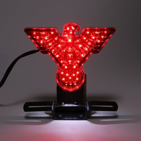 Lampada fanale posteriore a LED per moto Eagle Chopper Bobbe con piastra