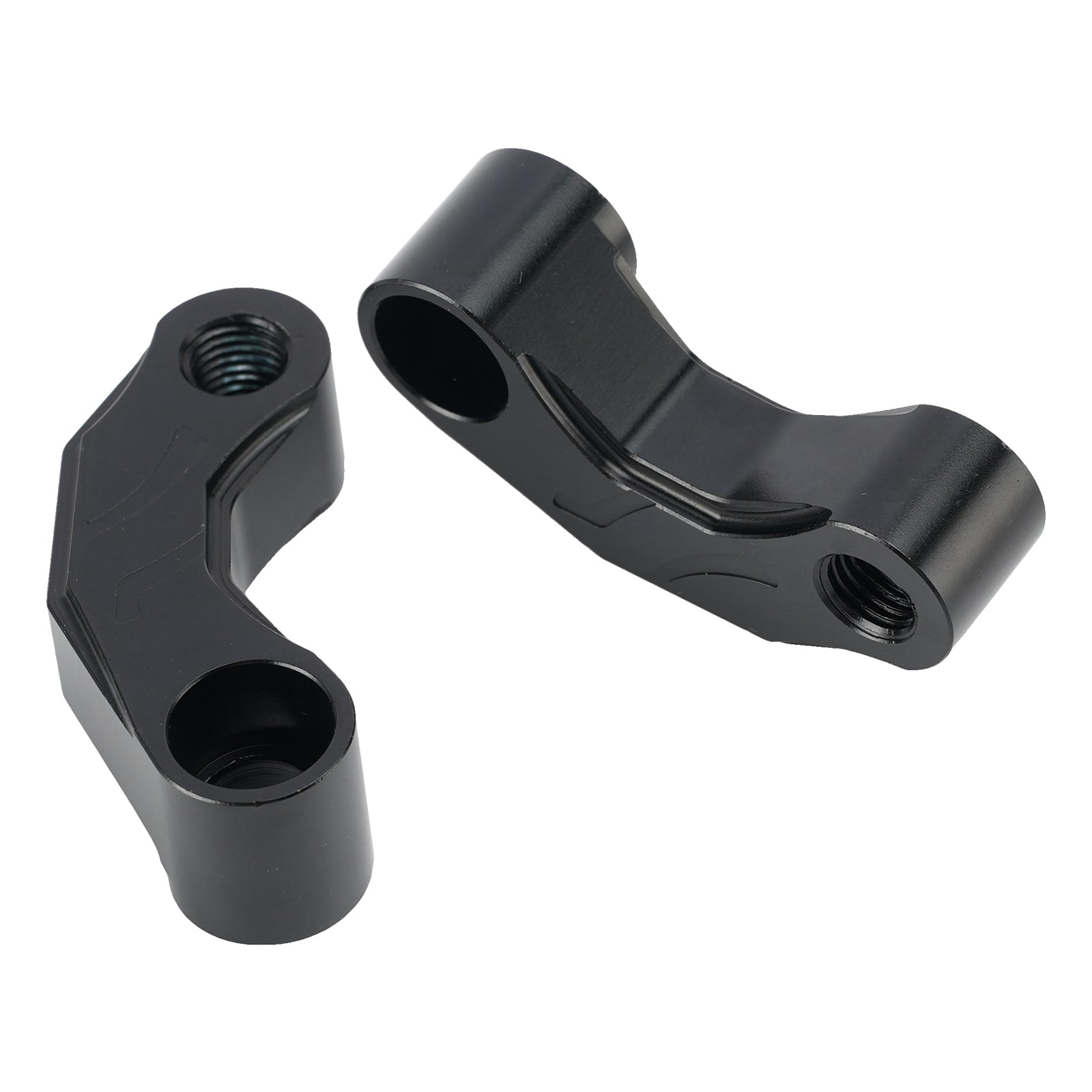 Paar schwarze Aluminium-Spiegelverlängerungen, Riser-Verlängerung, 10 mm, universell