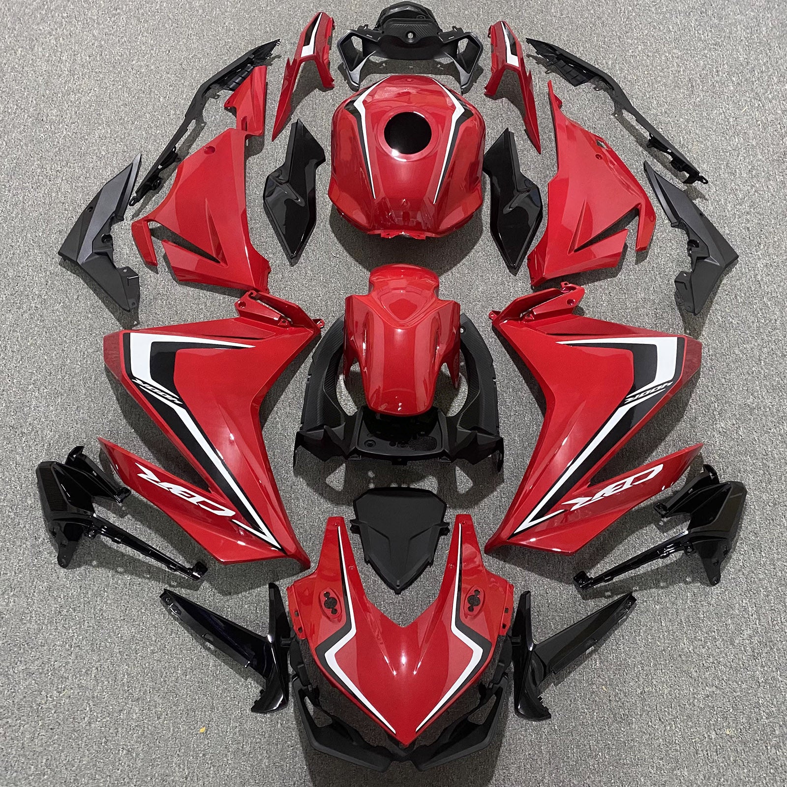 Amotopart 2022-2023 Honda CBR500R rood/zwart kuipset