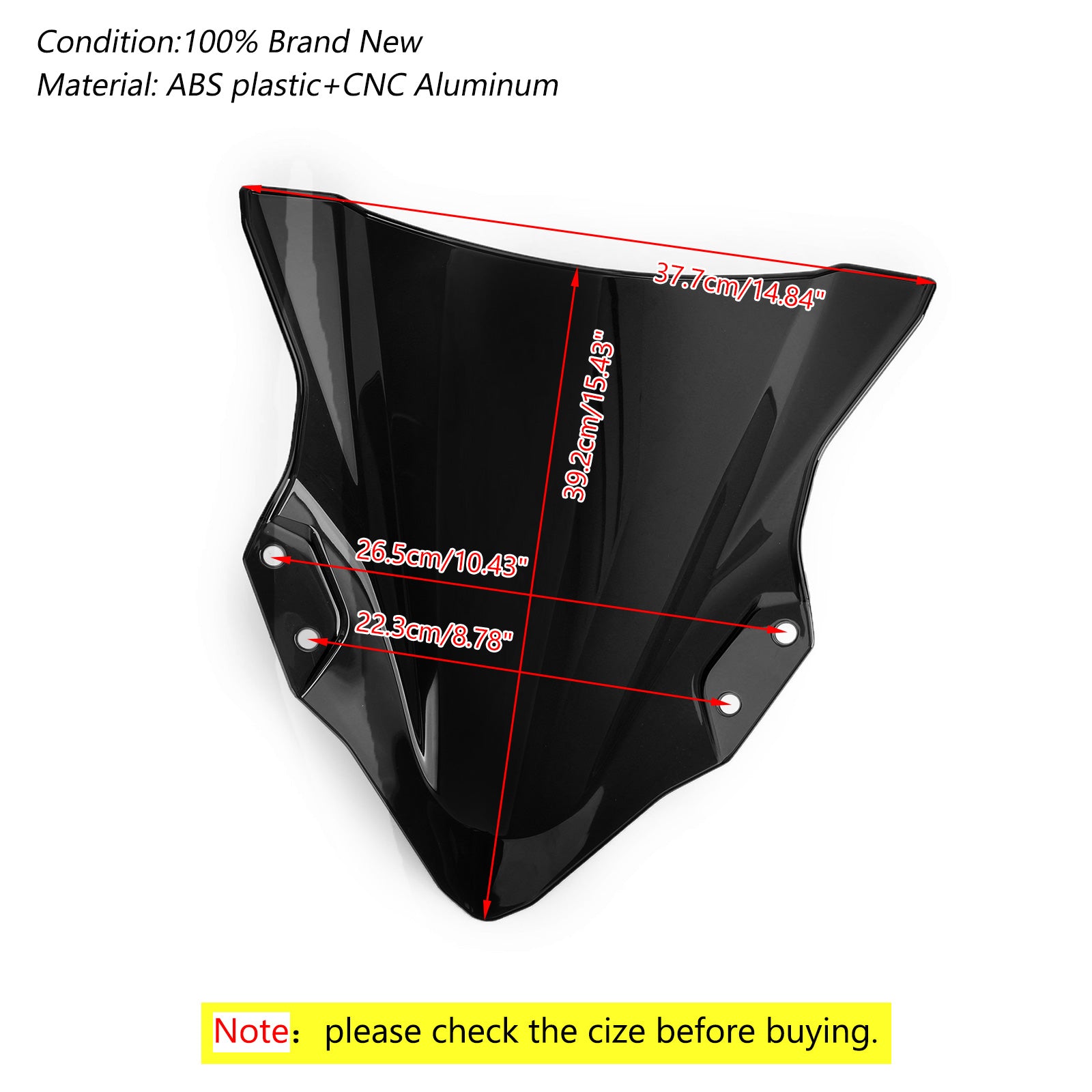 18-24 Kawasaki Ninja 250/400 ABS Plastic Motorcycle Windshield Windscreen
