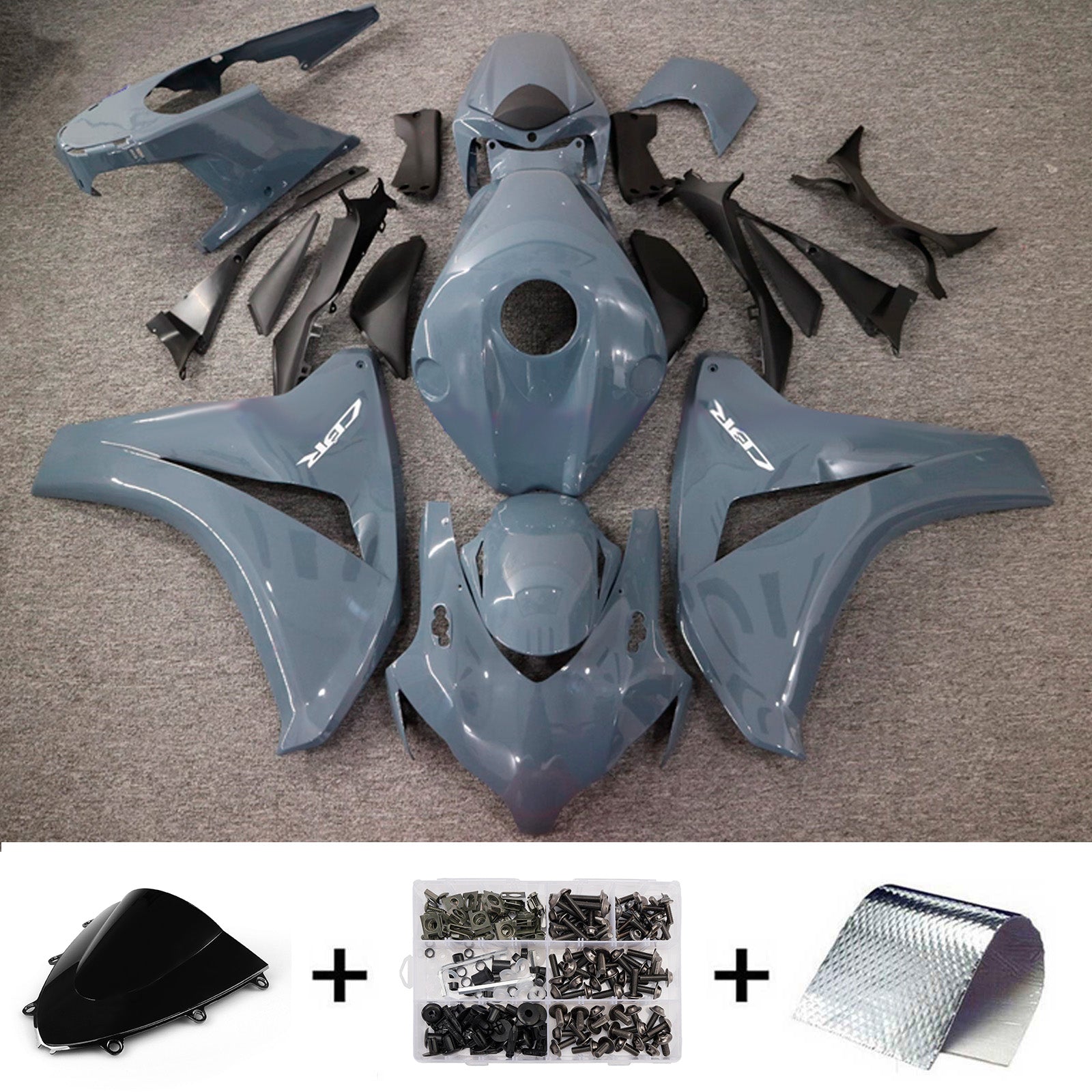 Amotopart 2008-2011 Honda CBR1000RR Grey Fairing Kit