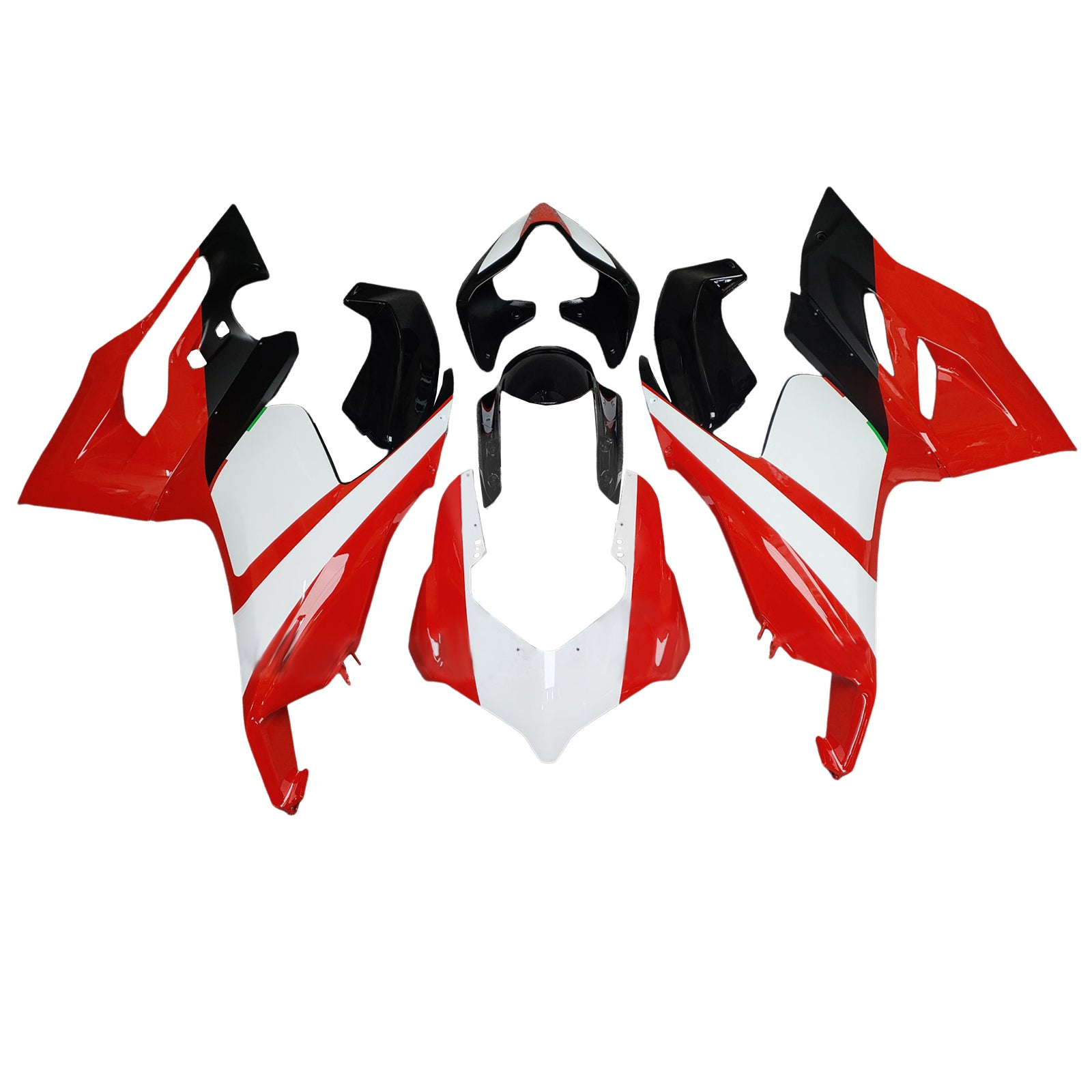 Amotopart 2020-2024 Ducati V2 Red White Black Fairing Kit