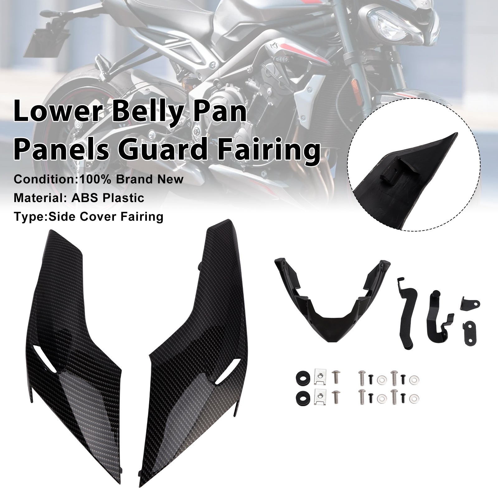 2020-2022 Street Triple 765 R/RS Lower Belly Pan Panels Guard Fairing