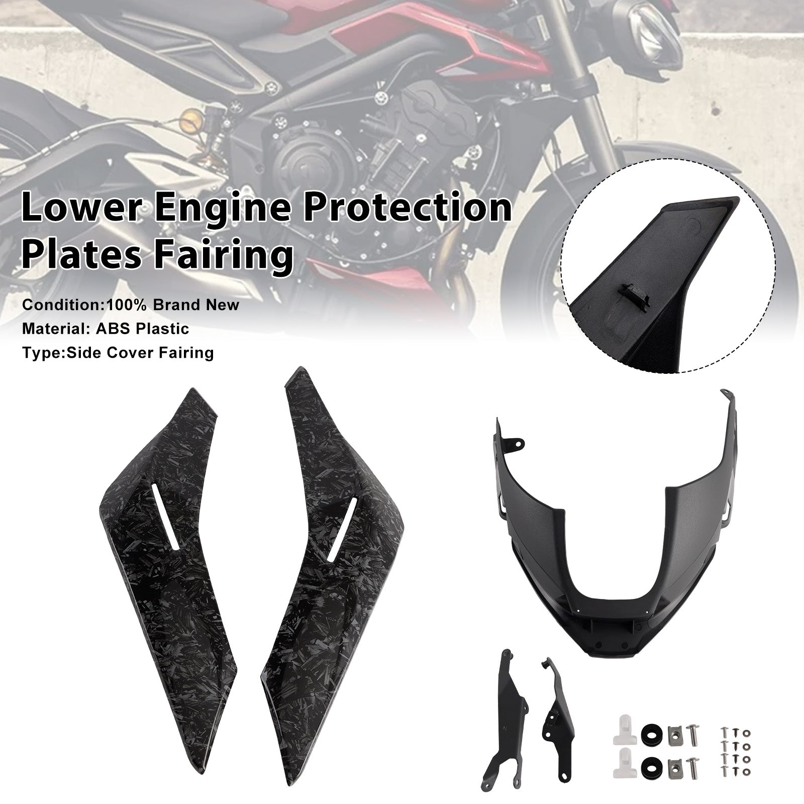 2023-2025 Street Triple 765 R/RSEngine Lower Belly Pan Panels Guard Fairing
