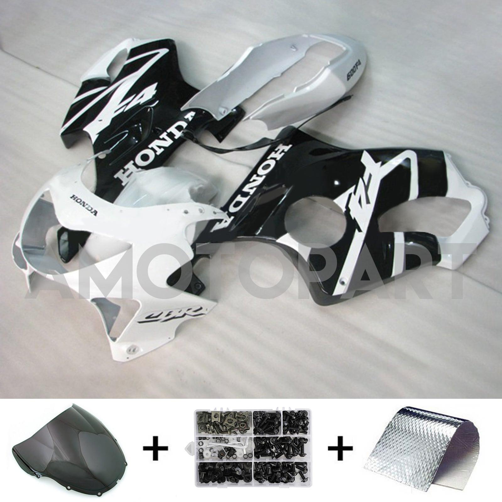 Amotopart 1999-2000 CBR600 F4 Honda White&Black Fairing Kit