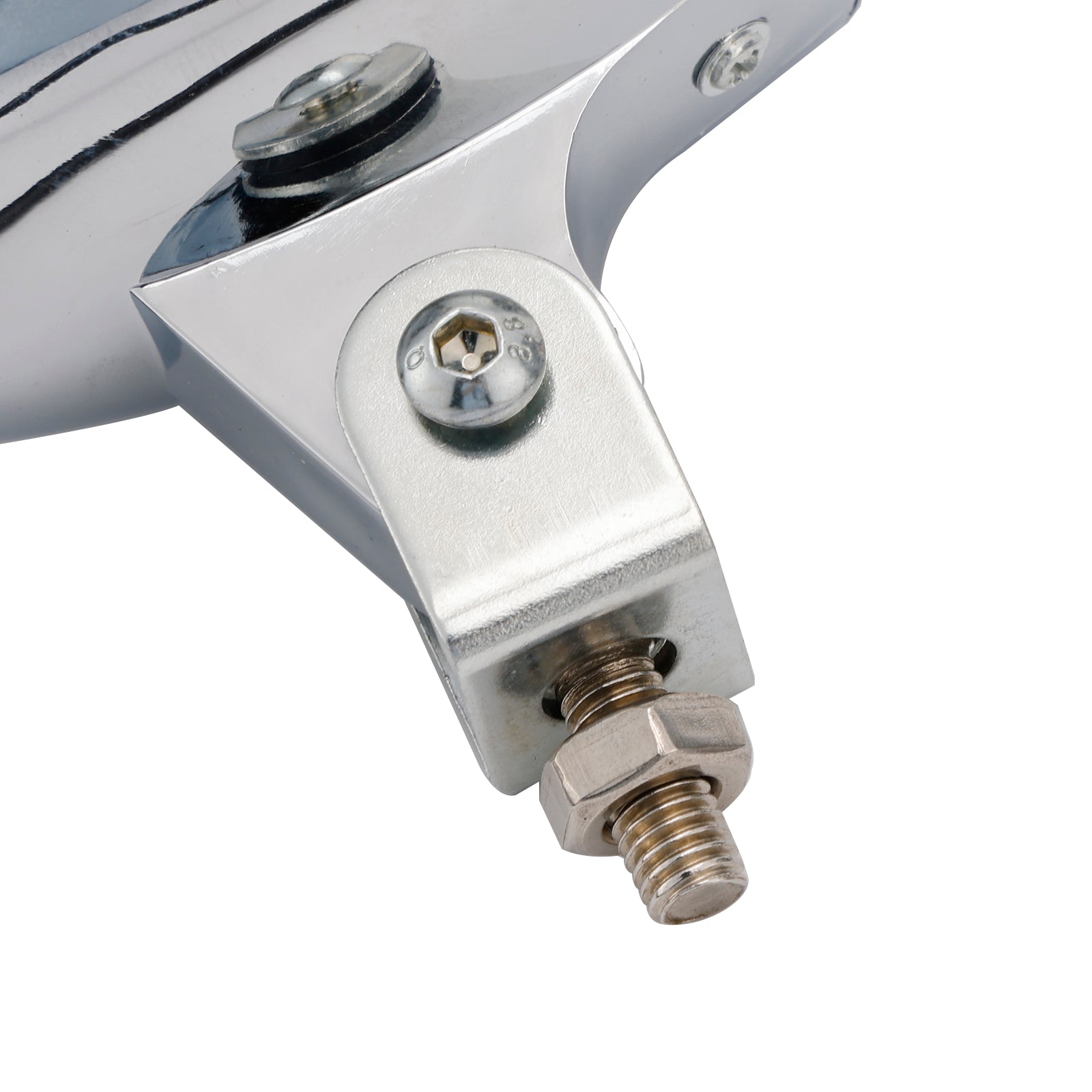 Racer Bobber Chopper Motorcycle Beam Headlight Fog Lamp Custom Chrome #D21