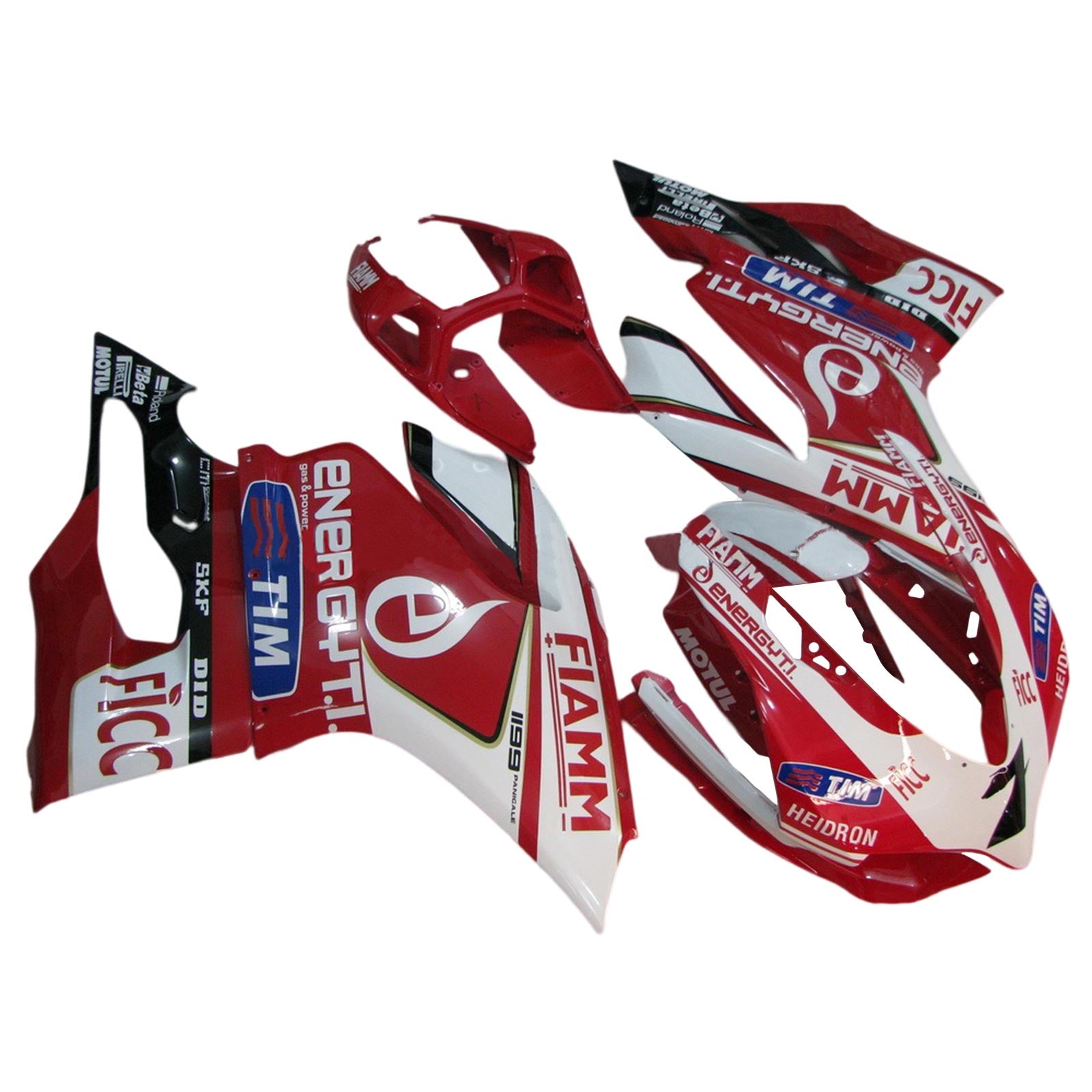 Amotopart 2012-2015 Ducati 1199 899 Rosso&amp;Bianco Style1 Kit carena