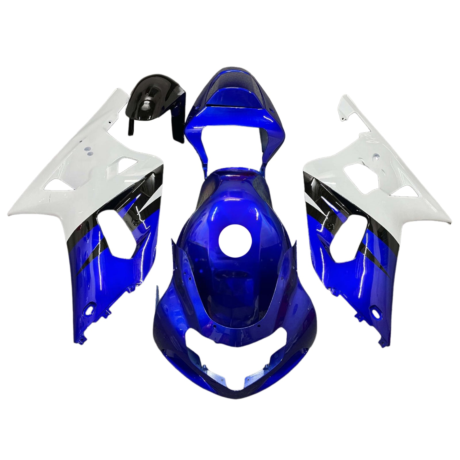 Amotopart Suzuki 00-03 GSXR 750 & 01-03 GSXR 600 Blue White Fairing Kit
