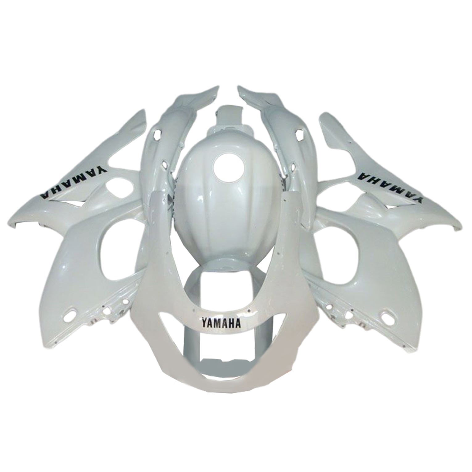 Amotopart 1996-2007 Yamaha YZF 600R Thundercat Kit de carenado blanco brillante