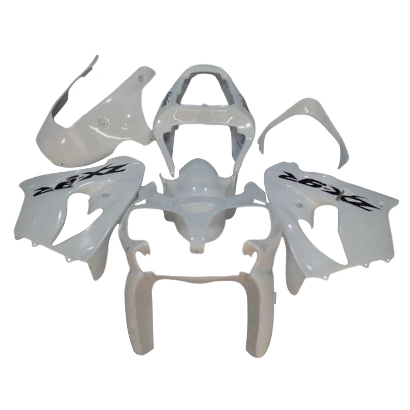 Amotopart 2002-2003 Kawasaki ZX9R White Fairing Kit