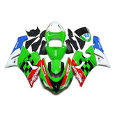 Amotopart 2005-2006 Kawasaki ZX6R 636 Green&Blue Fairing Kit