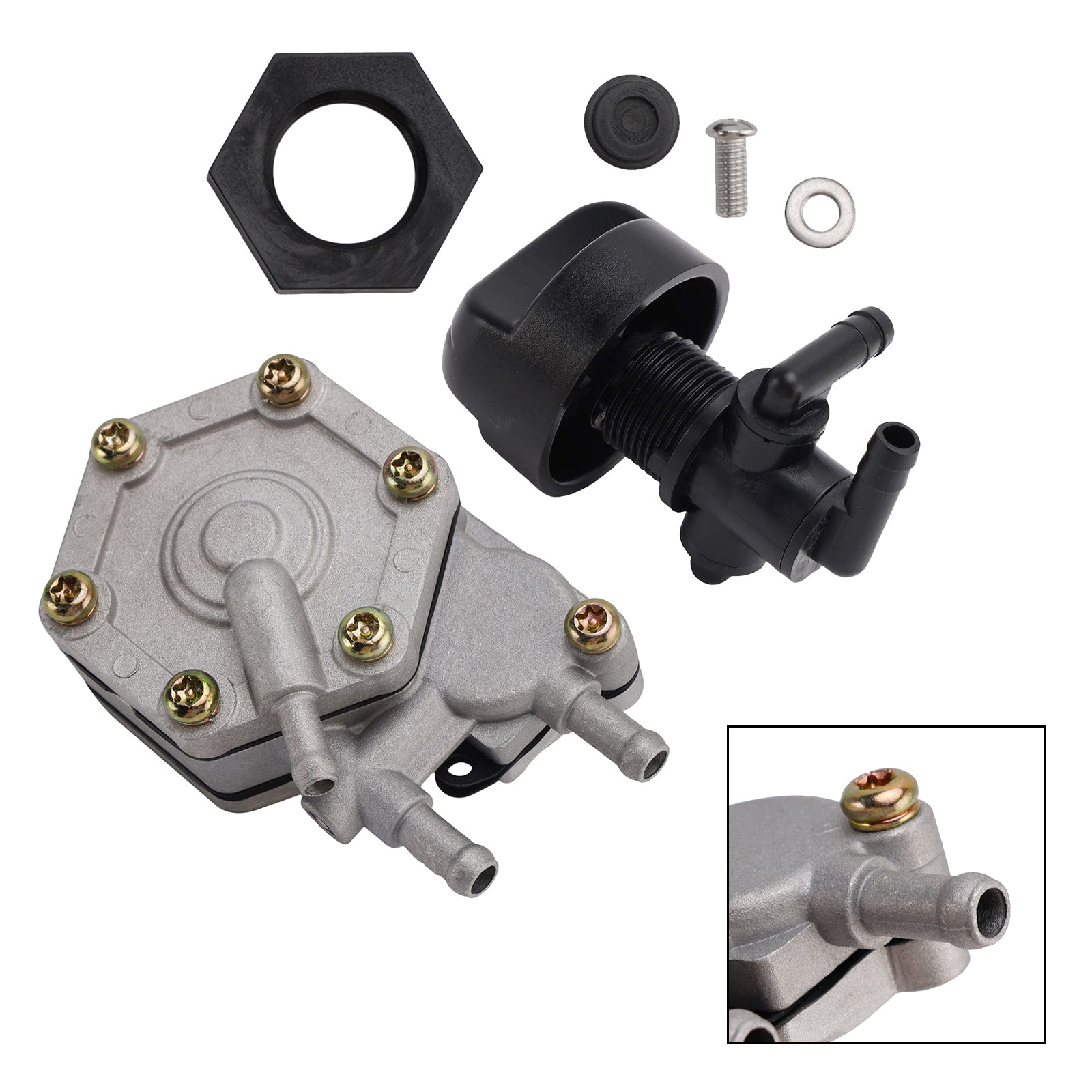 01-20 Bomba de combustível Polaris Sportsman 400  &  Kit Petcock de válvula de combustível 2520227 se encaixa