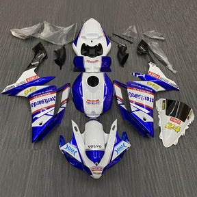 Amotopart 2007-2008 Yamaha YZF 1000 R1 blu e bianco con kit carenatura logo