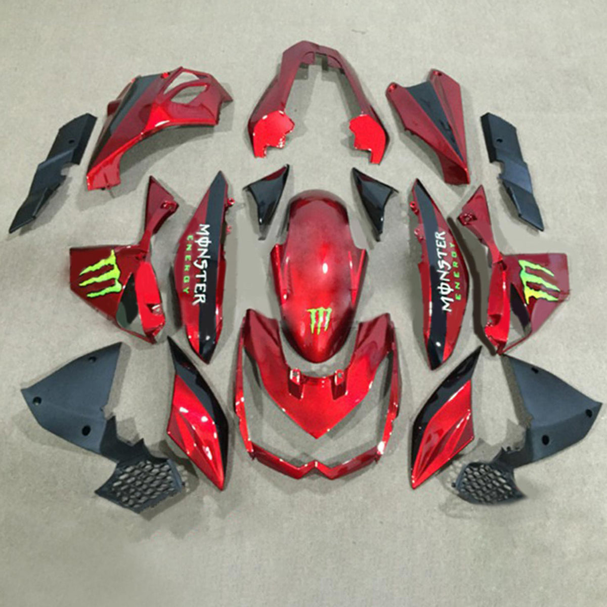 Amotopart 2010-2013 Z1000 Kawasaki Gloss Red Fairing Kit