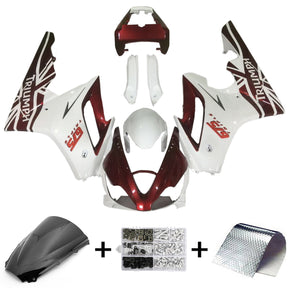 Amotopart 2006–2008 Triumph Daytona 675 Rot-Weiß Style1 Verkleidungsset