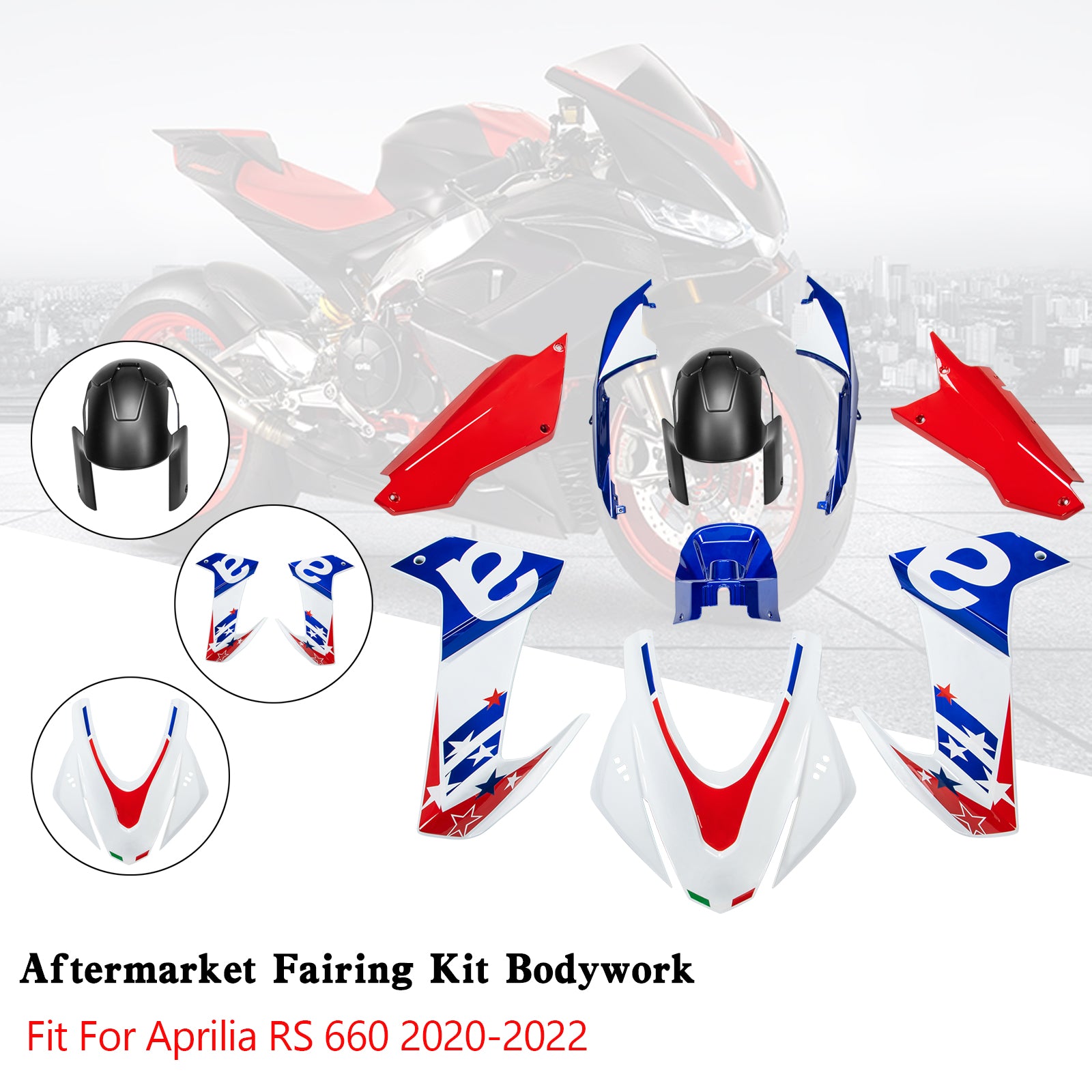 Amotopart (2020-2024) Aprilia RS 660 Fairing Kit Collection