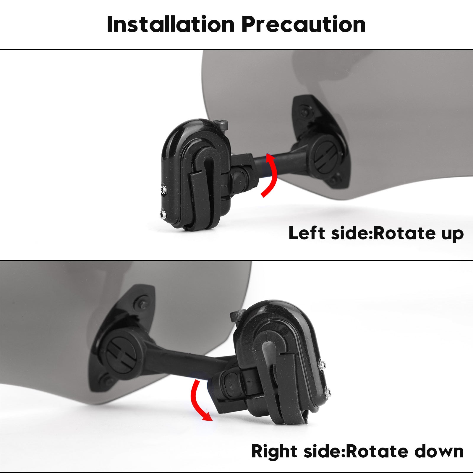 Motorrad verstellbarer Clip auf Windschutzscheibenverlängerung Spoiler Windabweiser Grau