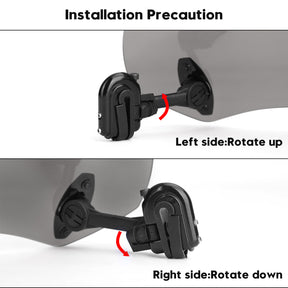 Clip regolabile per moto sul parabrezza, spoiler, deflettore antivento grigio