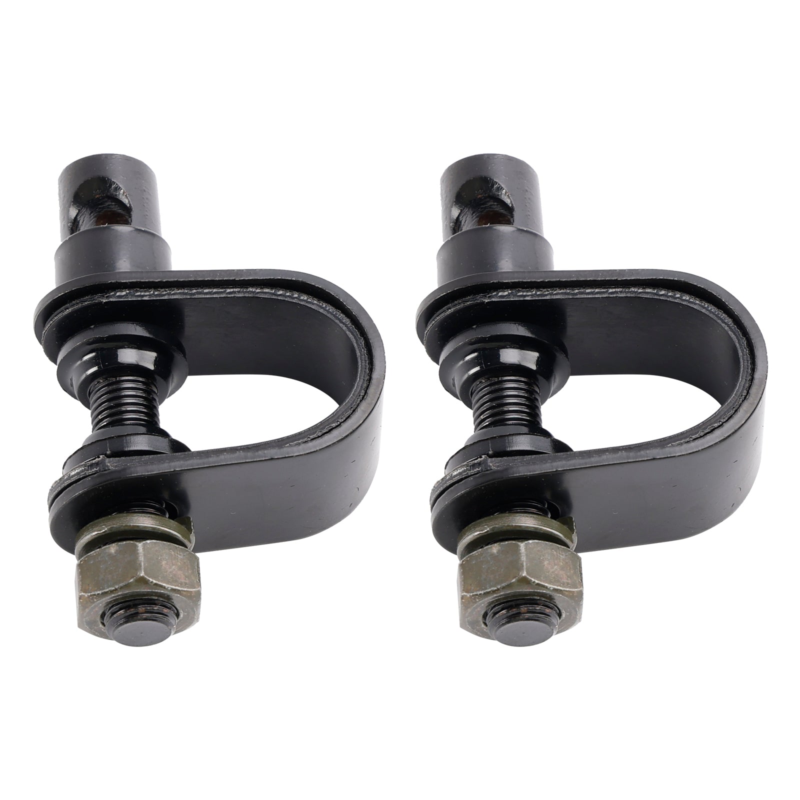 Honda CB250 CB350 CB450 CB750 Retro Rectangular Clamp On Black Mirrors