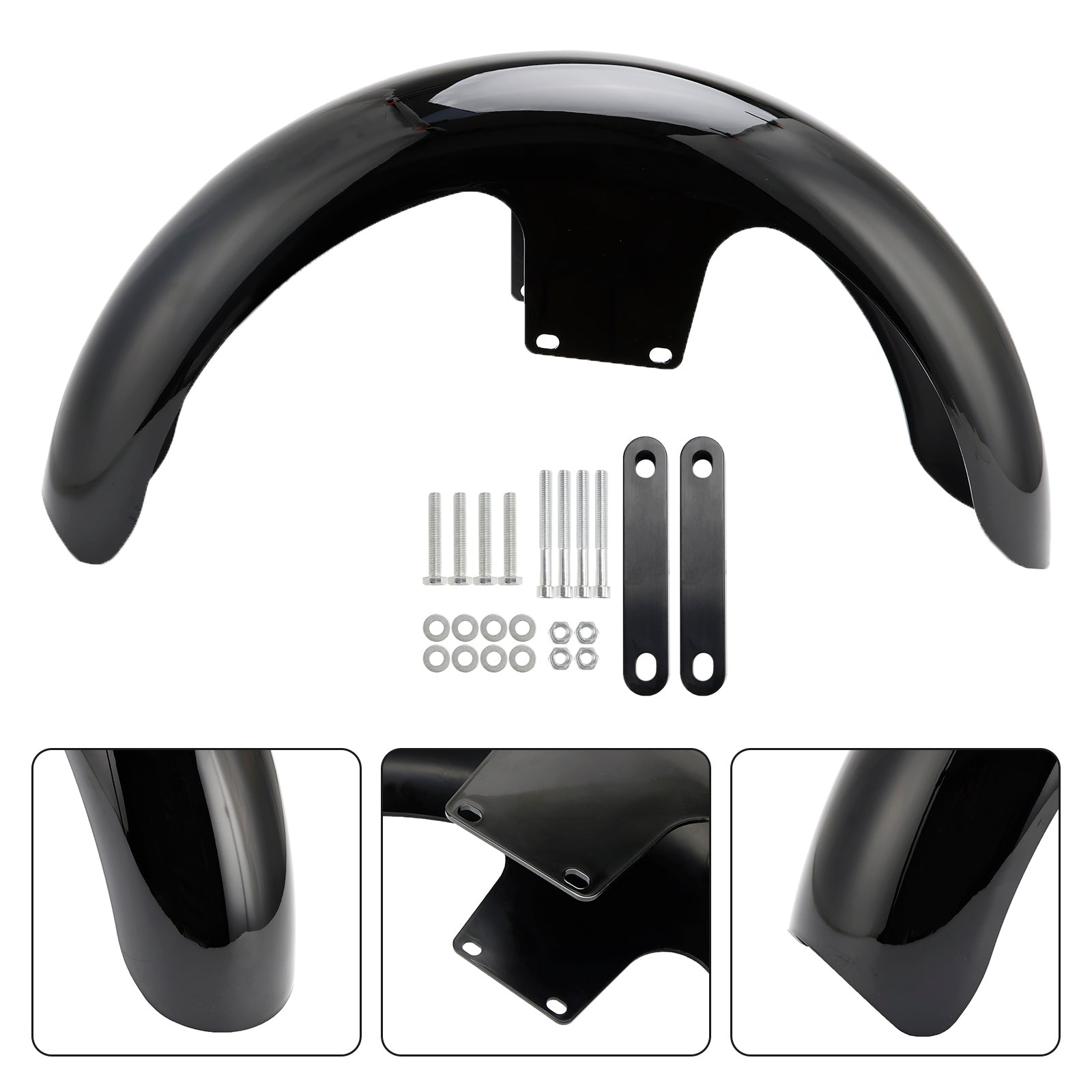 Touring Electra Street Road Glide Bag gers FLHT FLHR19" Wrap Front Fender ABS