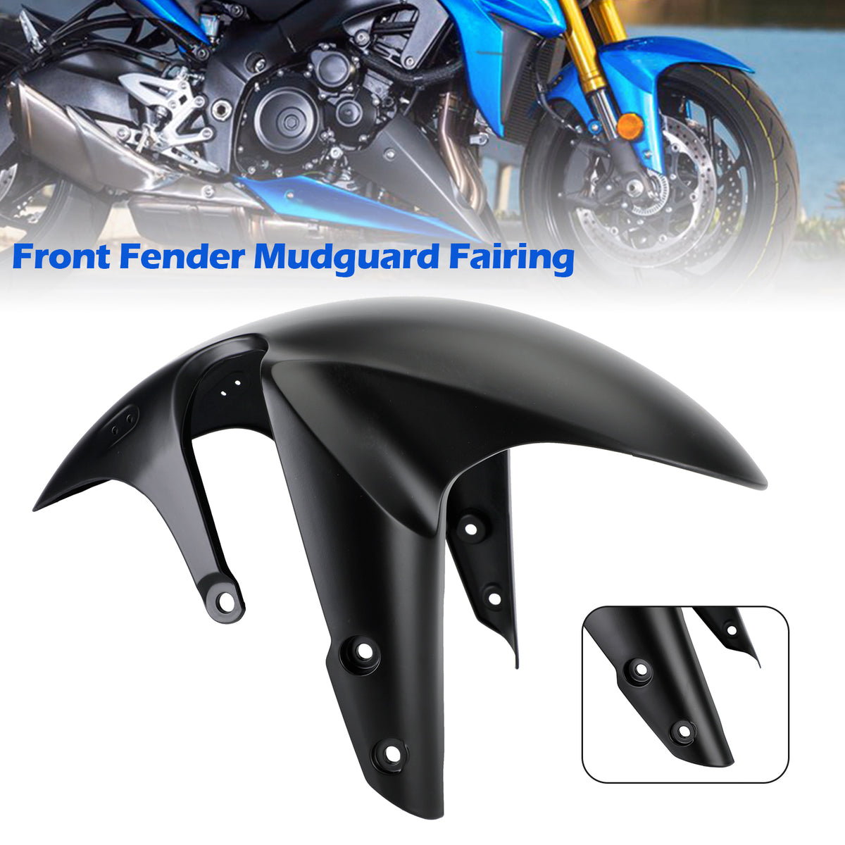 2017-2024 Suzuki GSX-S750 Front Fender Mud Guard Hugger Cowling Fairing Black