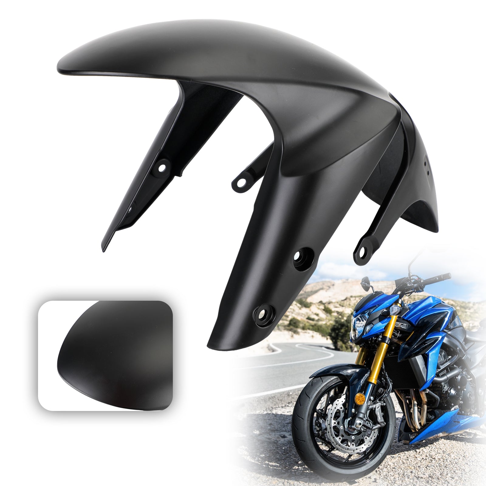 2017-2024 Suzuki GSX-S750 Front Fender Mud Guard Hugger Cowling Fairing Black