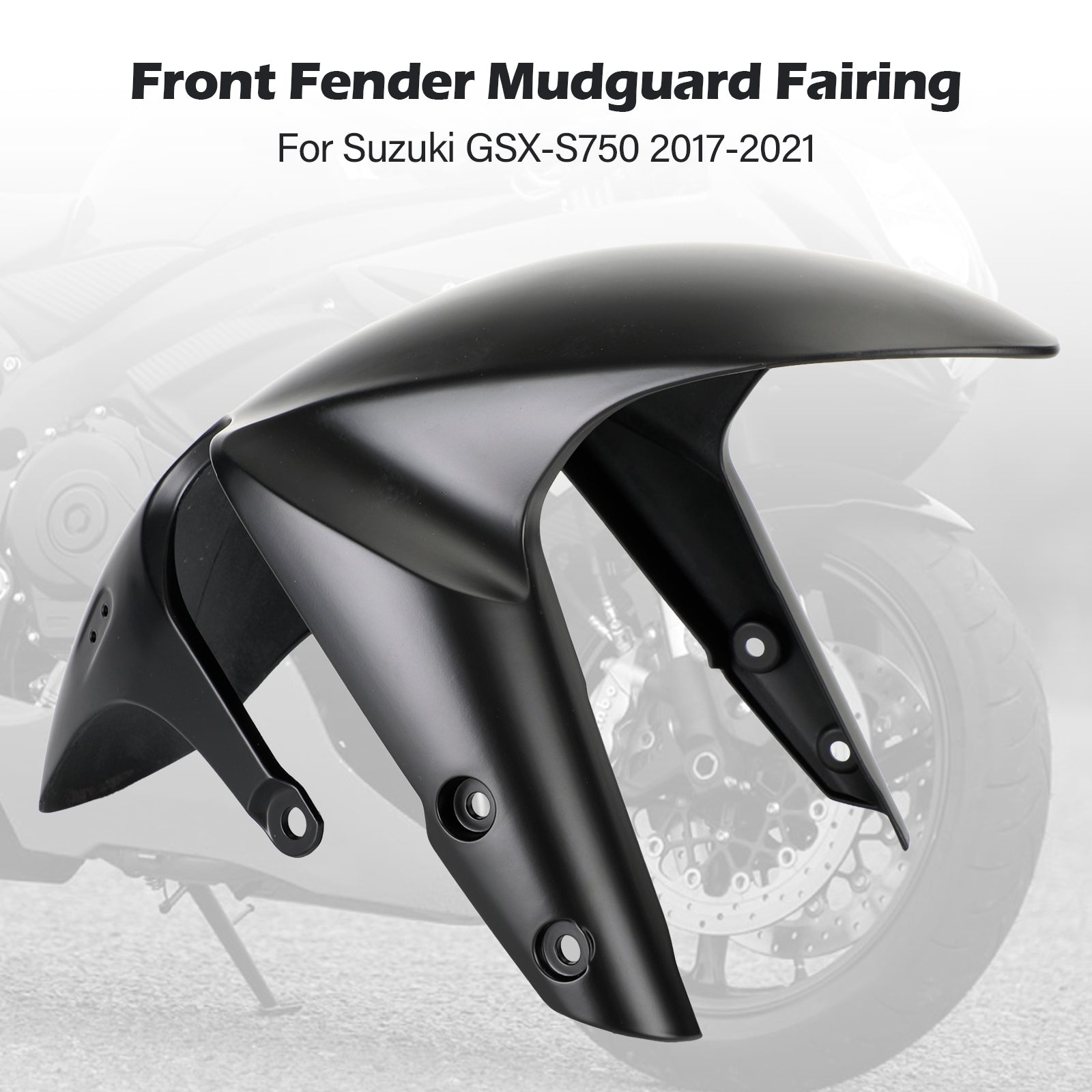 2017-2024 Suzuki GSX-S750 Front Fender Mud Guard Hugger Cowling Fairing Black