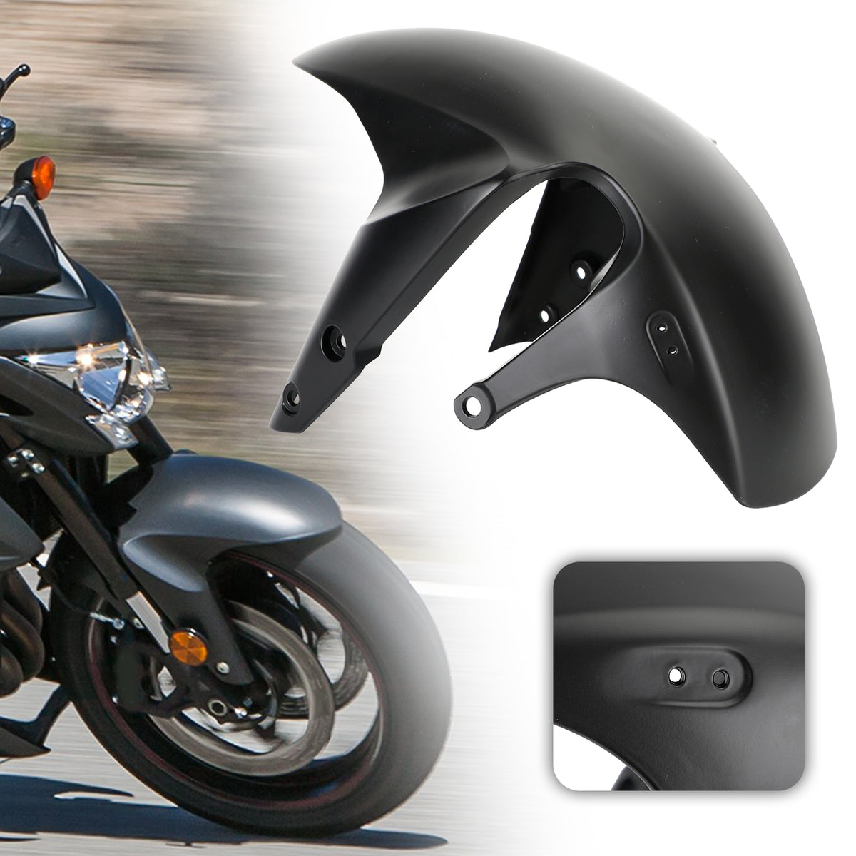 2017-2024 Suzuki GSX-S750 Front Fender Mud Guard Hugger Cowling Fairing Black