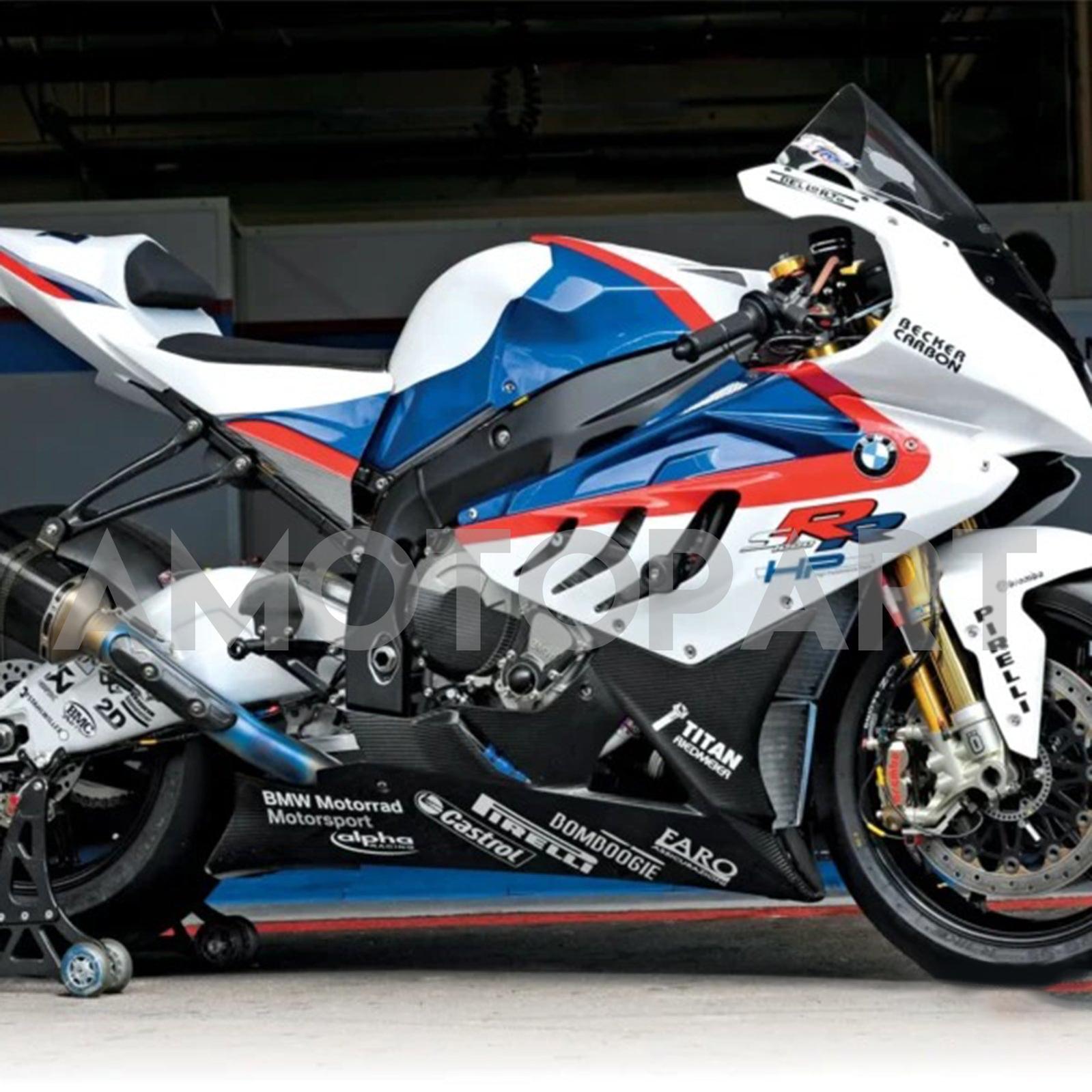 Amotopart BMW S1000RR 2009-2014 Kit de carenado azul y rojo Style1