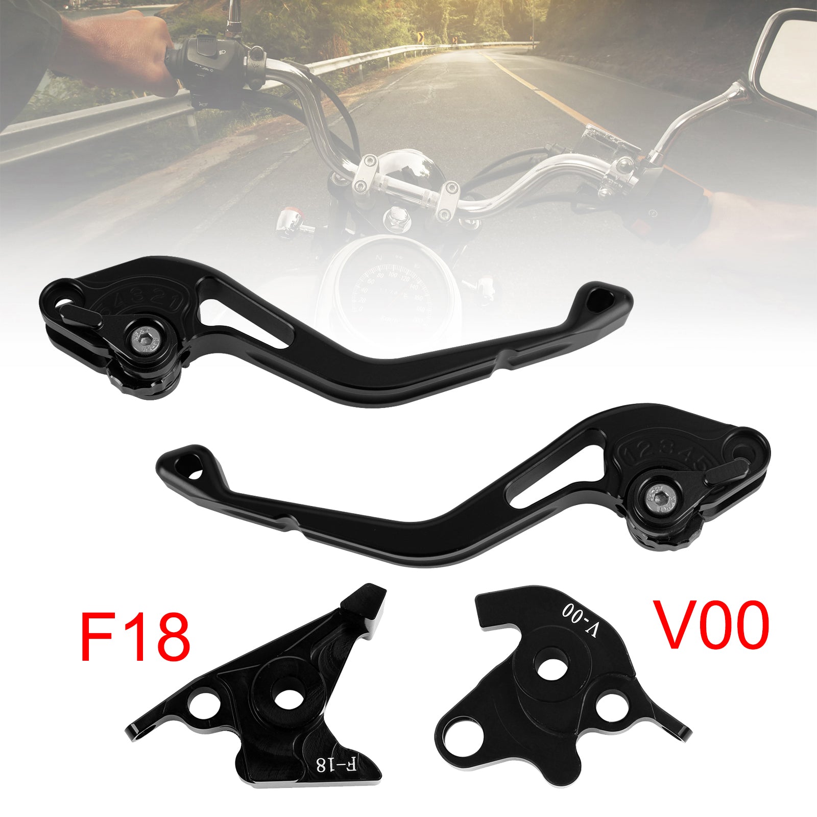 Honda VFR750 VFR800/F VTR1000F Černá NOVÁ Krátká spojková brzdová páka