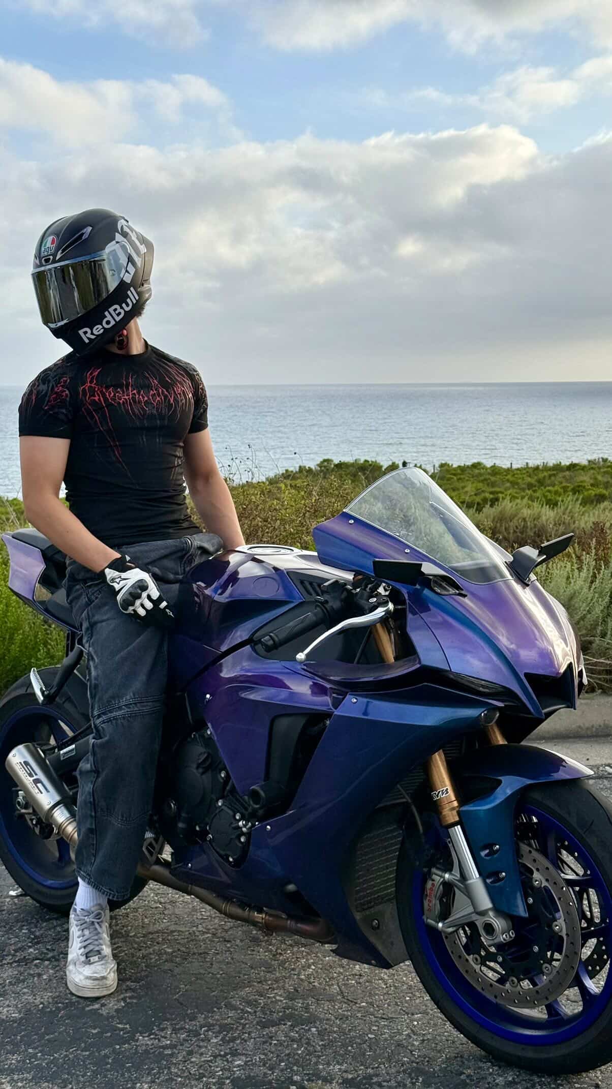 Amotopart 2020-2025 Yamaha YZF R1 Gradient Blue Purple Fairing Kit