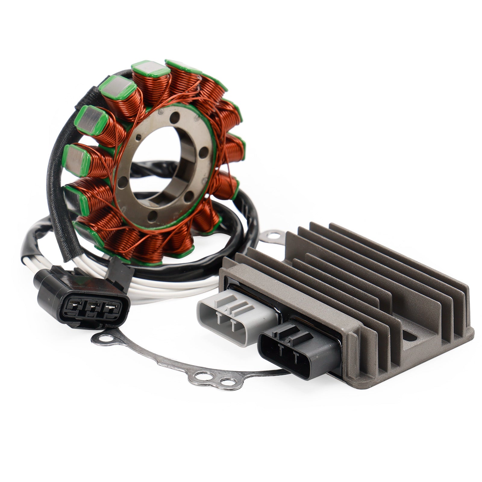 Magneto-Stator + Spannungsgleichrichter + Dichtung für Kawasaki Ninja H2 H2R 2015–2023