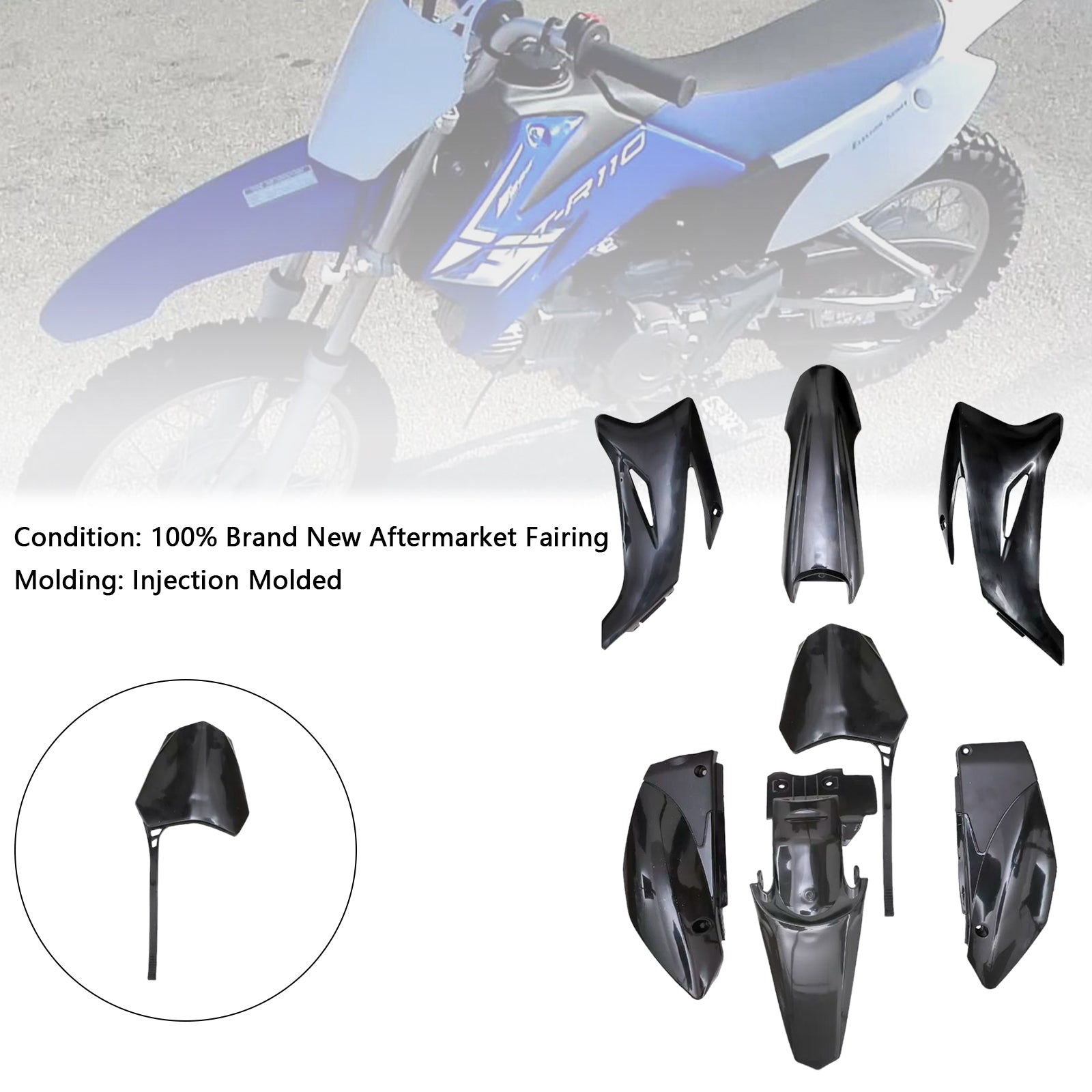Yamaha TTR110 Dirt Bike Body Plastic Kit Fender Faming