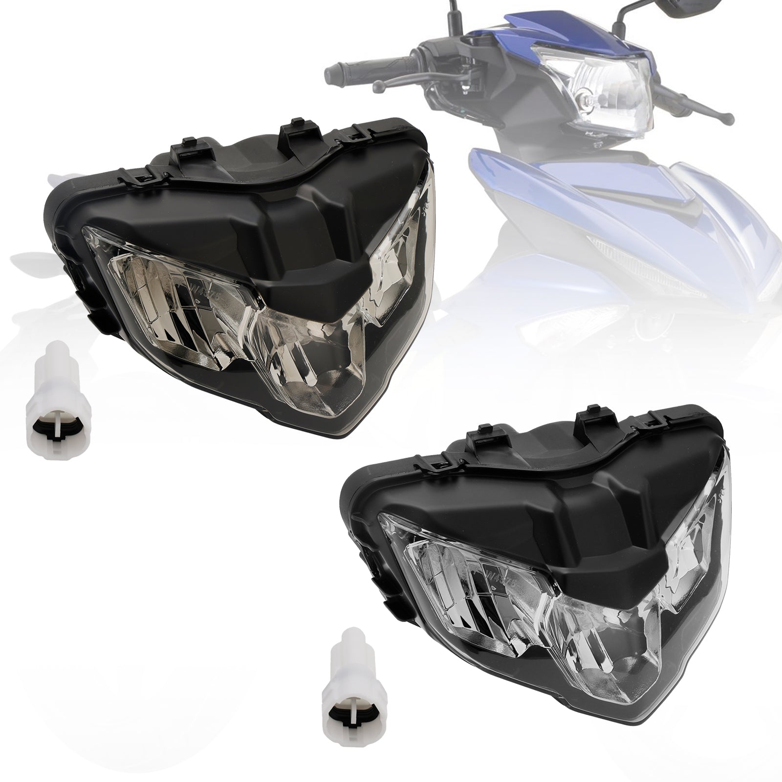 Protector LED para faro delantero, rejilla para faro delantero, para Yamaha Y15ZR V2 2019-2021, humo