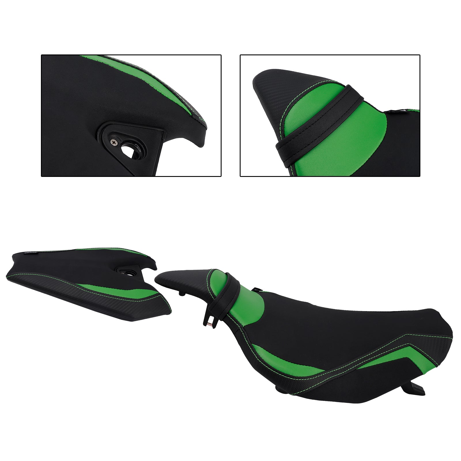 2014-2025 Kawasaki Z1000 anteriore inferiore con sedile posteriore conducente verde1