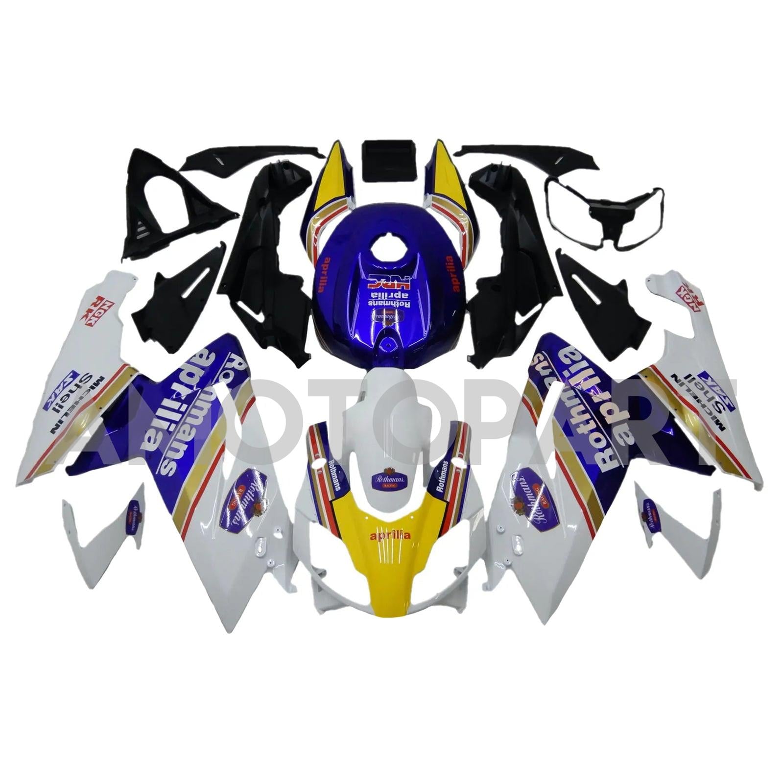 Amotopart 2006-2011 RS125 Aprilia Blue&Yellow Fairing Kit