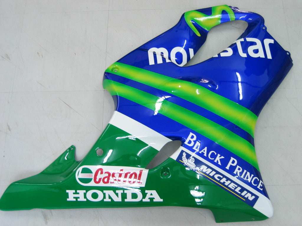 Amotopart 2001-2003 Kit carena Honda CBR600 F4i blu e verde