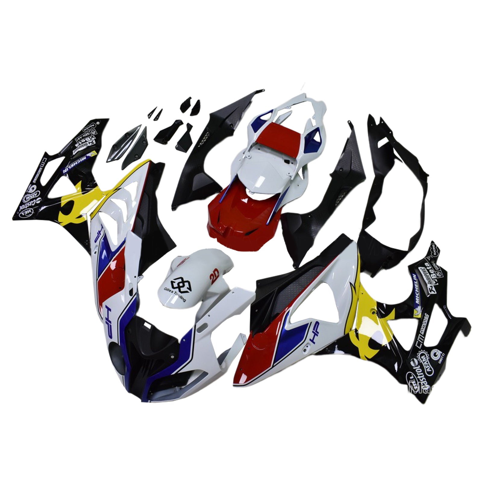 Amotopart BMW S1000RR 2009-2014 White&Red Style2 Fairing Kit