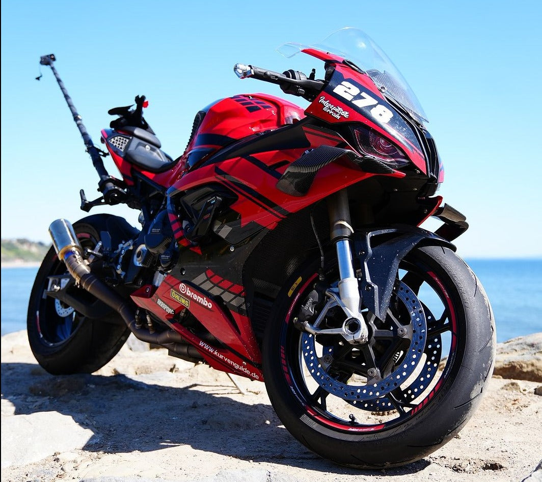 Amotopart 2019-2022 BMW M1000RR S1000RR Kit de carénage noir rouge