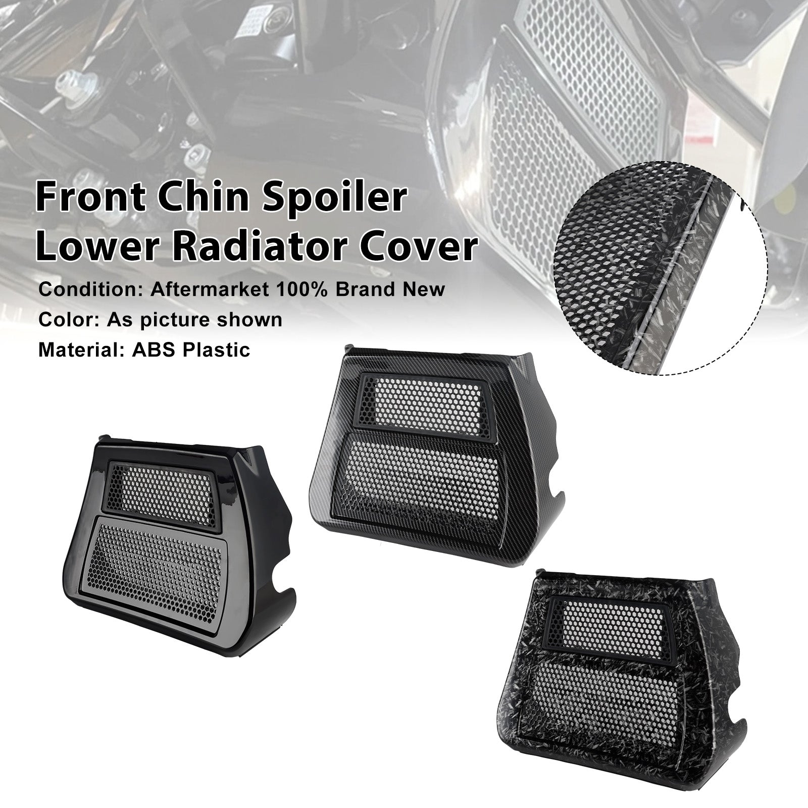 CVO Street Glide FLHXSE 23-25 Lower Chin Spoilers Radiator Guard Cover