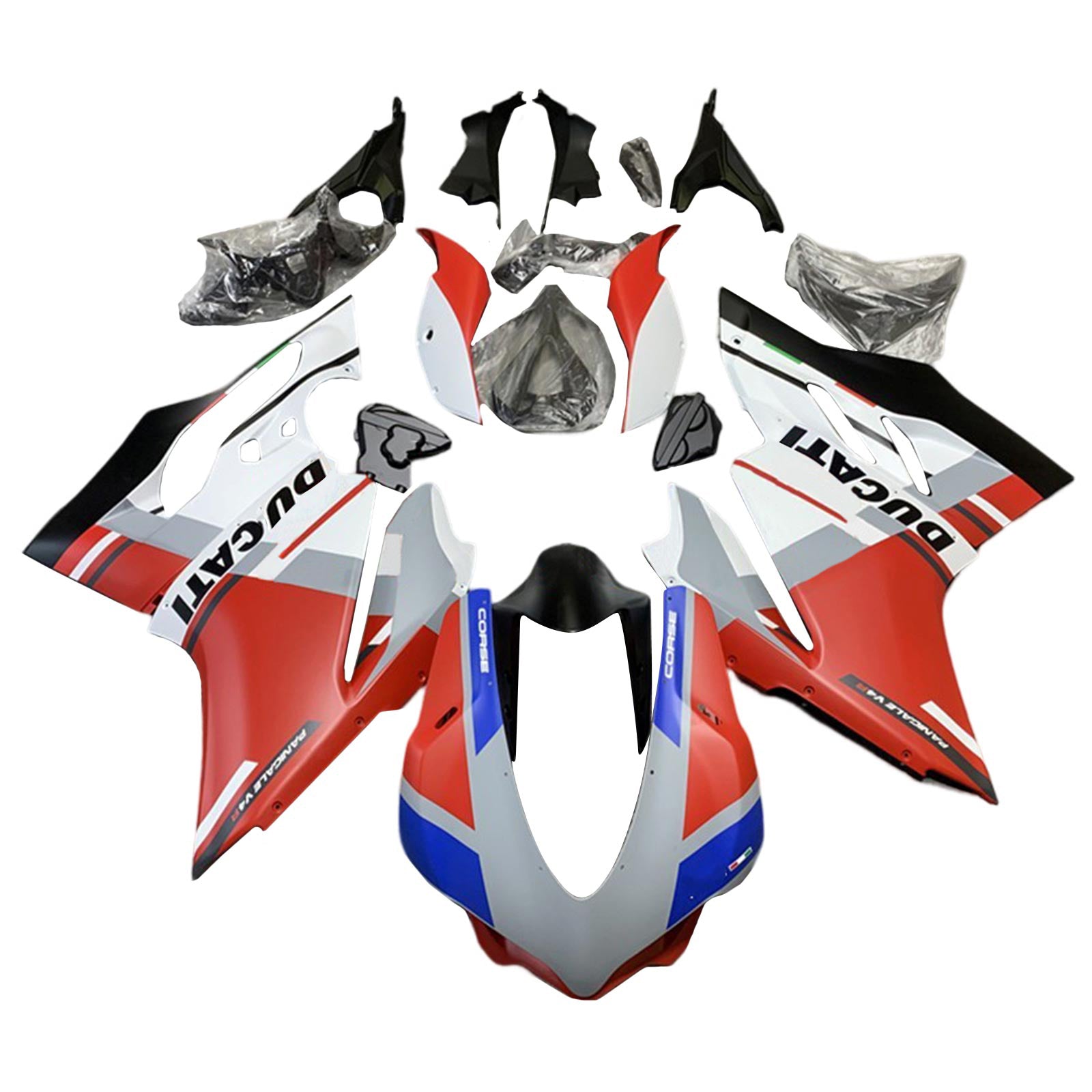 Amotopart 2015–2020 Ducati 1299 959 Rot-Weiß Style2 Verkleidungsset