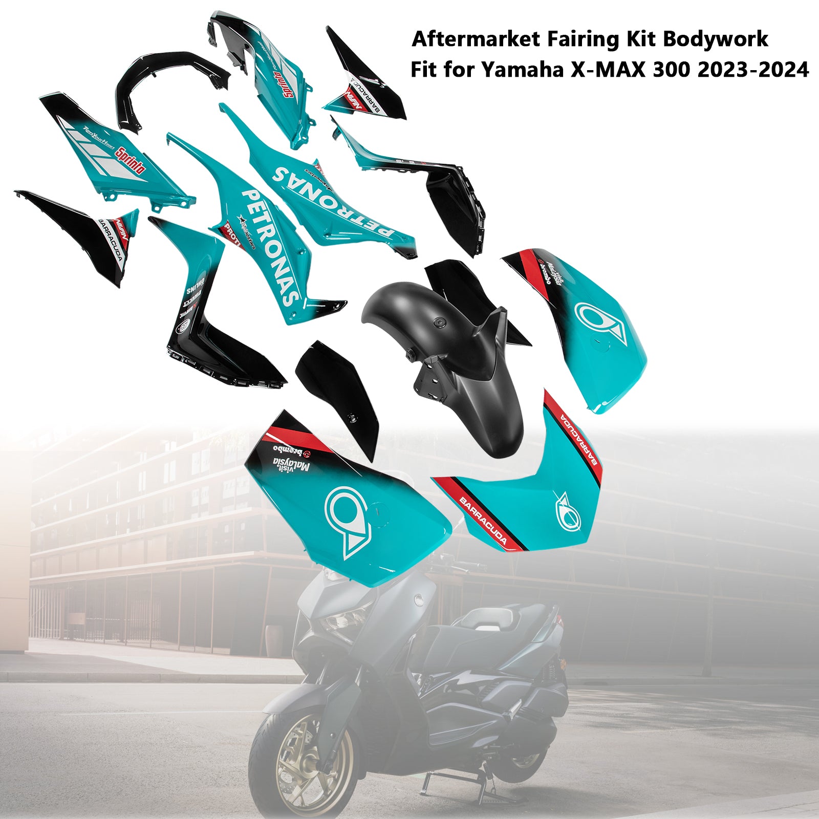 Amotopart 2023-2024 Yamaha X MAX 300 Verkleidungssatz