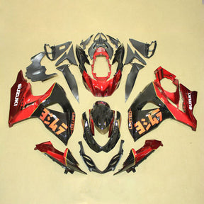 Amotopart 2009-2016 K9 GSXR1000 Suzuki Red&Black Fairing Kit