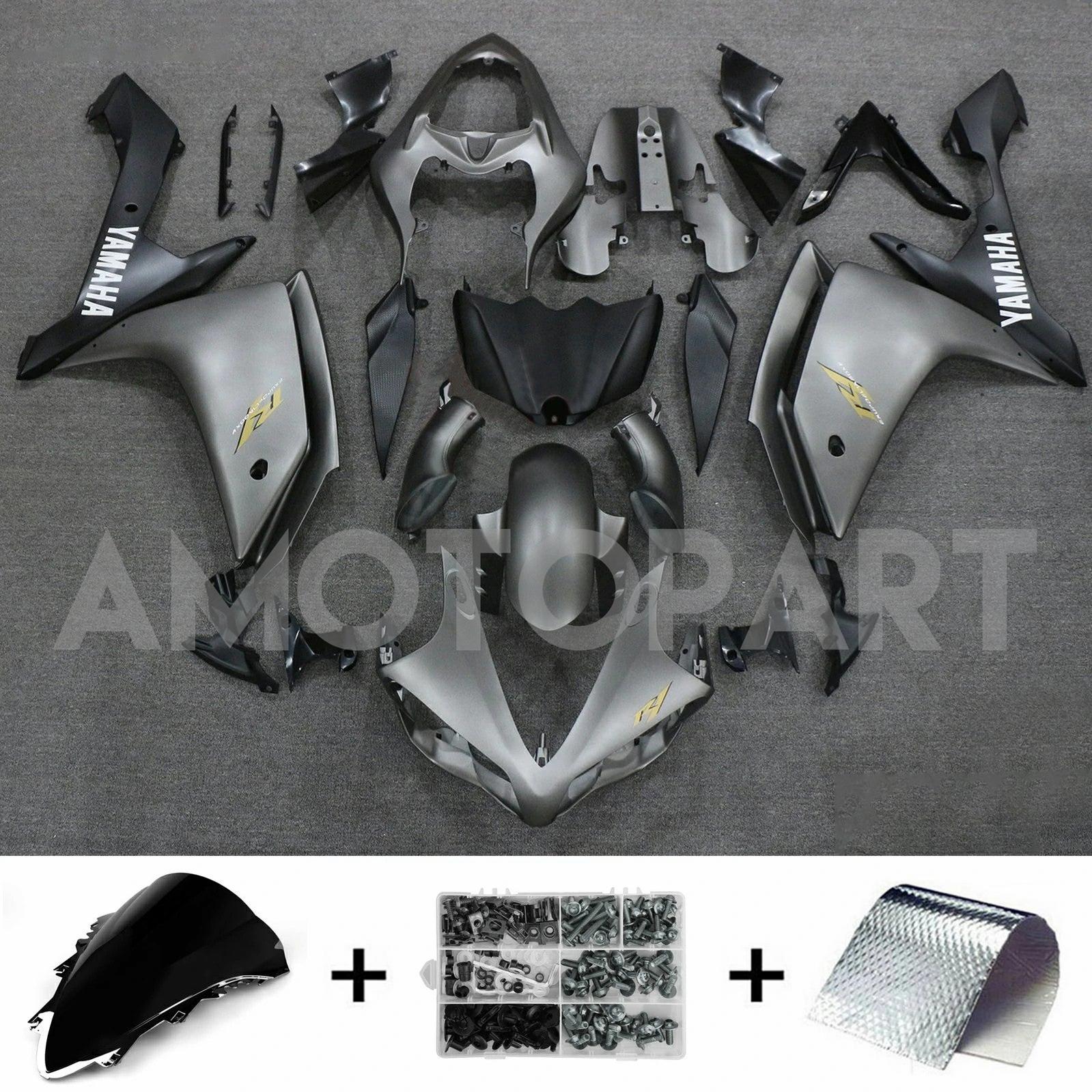 Amotopart 2007-2008 Yamaha YZF 1000 R1 Gloss&Matte Grey Fairing Kit