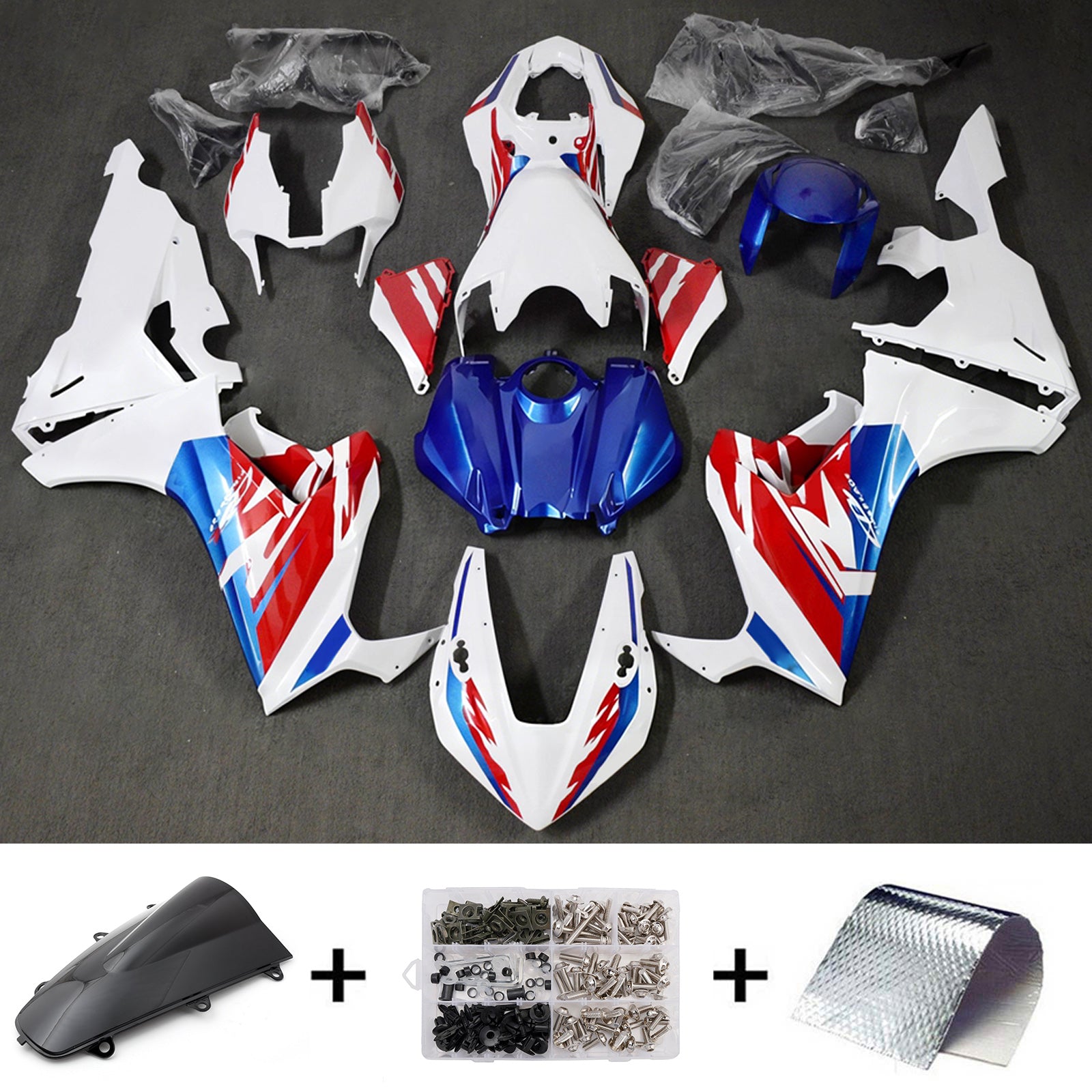 Amotopart 2017-2026 Honda CBR1000RR White/Blue/Red Fairing Kit