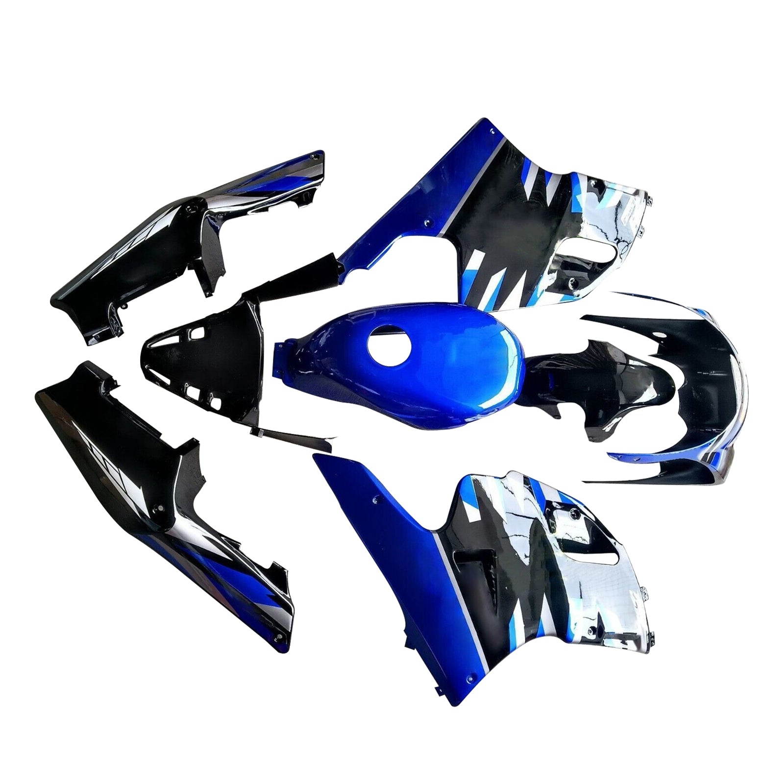 Amotopart 1991-1994 Yamaha TZR250 3XV Black Blue Fairing Kit