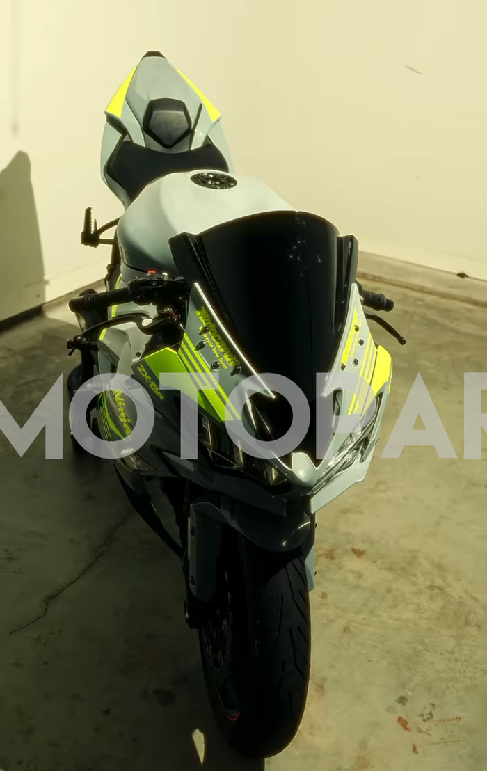 Amotopart 2019-2023 Kawasaki ZX6R Gray Yellow Fairing Kit