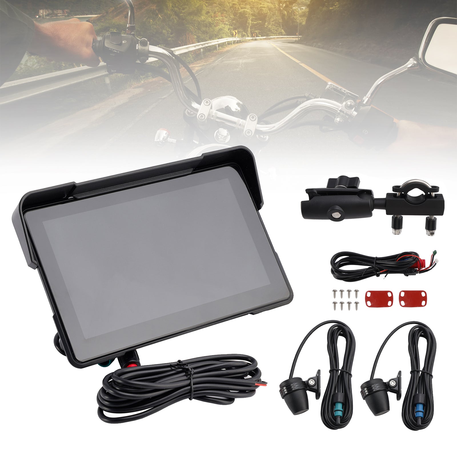 7 Inch Universal Recorder Dvr Carplay Touch Screen For Scooter Motorcycle